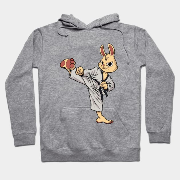 Cartoon Hase does Tang Soo Do Hoodie by Modern Medieval Design